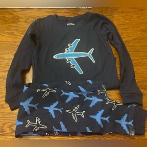 Aviation-Inspired Blue Long Sleeve Tee
